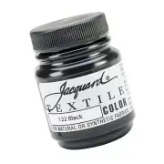 Jacquard Products TEXTILE-1122 Textile Color Fabric Paint, 2.25-Ounce, Black