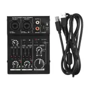 3-Channel Sound Card Mixing Console Digital Audio Mixer 5V USB U0S2