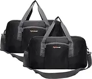 Flightmode Travel Duffle Bag, 35L Foldable Lightweight Duffel Travel Bag Overnight Bag Gym Bag with Inner Pocket for Men Women Travel Sports Duffels (2 Pack)