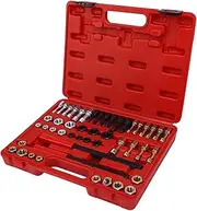 Thread Chaser Set,48 Piece Thread Repair Rethreading Master Tool, UNC UNF and Metric Thread Restorer Kit with Taps, Dies, and Thread Files for Rethreading and Restoration