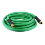 50' ft Green PVC Water / Garden Hose 3/4" GHT Machined Brass 200 PSI HCG19-050E