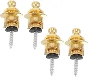 GLSTOY 4pcs Guitar Strap Lock Anti-skid Strap Buttons Strap Lock System for Guitar Secure Guitar Strap Buttons Folk Strap Pin Round Head Lock for Guitar Strap Guitar Anti-skid Buttons