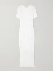 [Alaïa] Alaïa - Open-knit Midi Dress - White - FR 38 FR 38 White