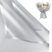 20 Sheet Flower Wrapping Paper - 1 Count (Pack of 20) Translucent Silver