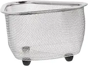 Mobestech 1Pc Multi Purpose Sink Corner Basket Space Saving Kitchen Strainer Mesh Colander for Draining for Home Restaurant Use