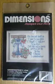 Dimensions Stamped Cross Stitch Kit~ Grandmother's Love # 6597 7" X 5"