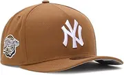 New Era NY New York Yankees 9FIFTY A-Frame Cooperstown 1998 World Series Side Patch Snapback Cap, Adjustable Hat Brown