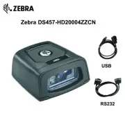 Zebra DS457-HD20004ZZCN2D USB/RS232 Fixed Mount Barcode Scanner with Cable Kit