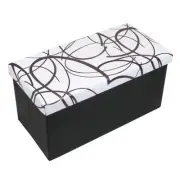 Otto & Ben Folding Toy Box Chest with Memory Foam Seat Faux Leather Trunk Bed...
