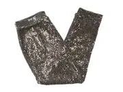 Chico's Sequin Panne Tapered Ankle Pants Women's Size 2 Large/12 Beige NEW