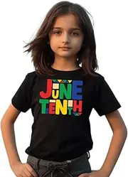 [hrcfbk] Toddler Baby Boys Girls Juneteenth T-Shirt Short Sleeve Black History Freedom Day Kids Shirt