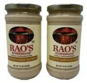 2-Pack of Rao's Homemade Roasted Garlic Alfredo Sauce - 15 oz, EXP 10/2025