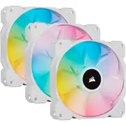 Corsair CO-9050137-WW White SP120 RGB ELITE, 120mm RGB LED PWM Fan with AirGuide, Triple Pack