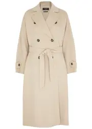 Max Mara Weekend Affetto Double-breasted Wool-blend Coat - Beige - 14 (UK14 / L) 14 (UK14 / L)
