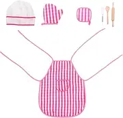 HOLIDYOYO Children's Baking Set Girls Chef Kit Apron Hat Realistic Cooking Tools for Boys and Girls