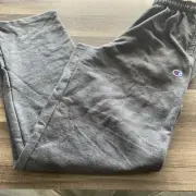 Champion Adult Powerblend Open Bottom Fleece Pants P0893 Sweatpants, S Gray/p