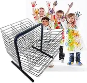 Desktop Art Drying Rack,20 Shelves Metal Steel Wire Art Storage Rack,25.6×17.7×16.5 Inches,for Works of Art, Painting Paper and Print Drying Rack