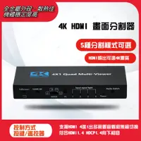 在飛比找PChome24h購物優惠-HDMI四進一出分割器 HDMI 4進1出 選擇分割器