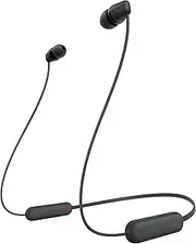 [Sony] WI-C100 Wireless in-Ear Bluetooth Headphones with Built-in Microphone, Black