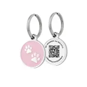 Mini Paw QR Code Pet ID Tags - Dog Tags and Cat Tags Instant Online Profile A...