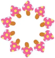 Angoily 10pcs Mushroom Iron Patches for Clothing Repair DIY Decoration Versatile Appliques for Bags Hats Jeans and Skirts Skin Friendly Durable