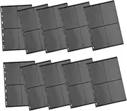 Pack Hole Stamp Album Sheets Double Sided Pvc Pages for Collectibles Display
