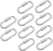 Stainless Steel Quick Link Chain Connector Chain Link for Trailer Swing Rope 10pcs Anti-Corrosive