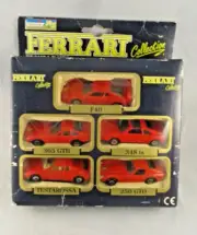 Chad Valley Ferrari Collection Die Cast & Plastic Cars - Boxed - Vintage Retro