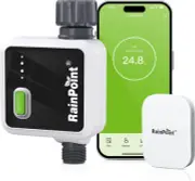 RAINPOINT 1-Zone Wireless Smart Water Timer for Garden Hose with Hub Outdoor Spr