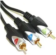 1.5m ISIX True 75 Ohm Component Video Cable RGB RCA Cord Lead Gold Plated