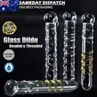 Crystal Glass Dildo Dong Anal Plug Double Ended Thruster Vagina Adult Sex Toy