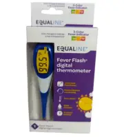 Equaline Fever Flash Digital Thermometer NEW Sealed Jumbo Display Fever Alarm