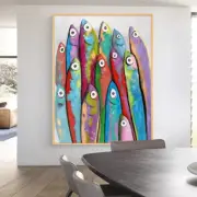 Mintura Hand Painted Fish Oil Painting On Canvas Modern Home Decoration Wall Art