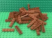 Lego 100 Pieces Reddish Brown 1x4 Plate / Bulk Building Plates Part