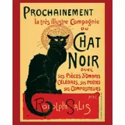 Chat Noir MINI POSTER 40x50cm NEW prochainement la tres illustre compagnie cat
