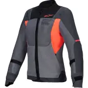 Stella ST-2 Air Deep Gray Dark Gray Fluo Coral Womens Motorcycle Jacket