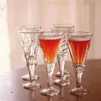 在飛比找ETMall東森購物網優惠-Vintage復古浮雕玻璃香檳杯