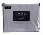 Ralph Lauren QUEEN Dunham Sateen Sheet Set Solid Opal Grey 100% Cotton - NEW
