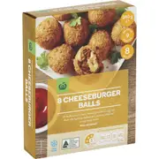 Woolworths Cheeseburger Balls 8 Pack 240g