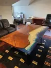 Blue Ocean Epoxy Resin Table, Customized Ocean Resin Epoxy Table, Handmade Table
