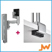 Atdec Single 460mm Monitor Arm C Clamp - Silver