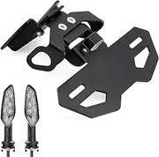 Motorbike Registration Plate Holder LED Turn Signal Fit for Yamaha MT07 FZ07 YZF R7 2014-2025 MT-07 Motorcycle Tail License Plate Holder Light. Side License Bracket(Holder and Light A)