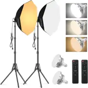 Softbox Lighting Kit, Octagon Softbox Photography Lighting Kit with Softbox 22In
