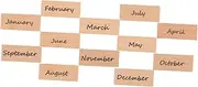 SECFOU 2 Sets Wooden Stamps for Monthly Craft Projects DIY Wood Rubber Stamps for Card Making Scrapbooking and Party Decorations Unique Patterns for Greeting Cards and Scrapbooks