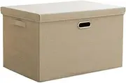 TOMVAES Linen Storage Bins Storage Box with Lid Foldable Box Stool Containers Bench Lid for Home Bedroom Office