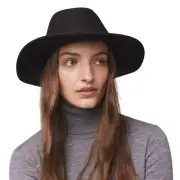 Tilley Tech-Wool Wide Brim Hat, Charcoal Mix, Large