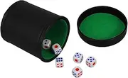 CIYODO 6 Dice Dice Cup Portable Prop Reusable for Travel Game Night Accessory