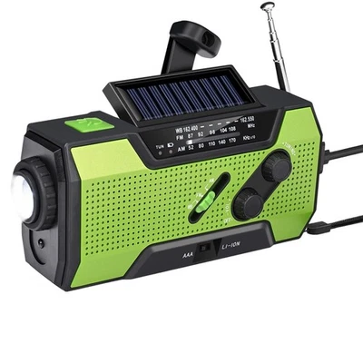 Emergency Weather Radio Hand Crank Portable Solar Charging with AM/FM/NOAA3688
