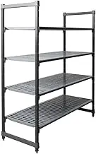 Cambro Camshelving Basics Plus Stationary Vented Shelves 4-Tier Shelving Starter Unit, 1830 x 1525 x 610mm