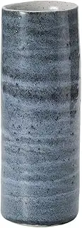 [Shigaraki Pottery] Japan Flower Vase Kado Ikebana, Beautiful Gradation of Indigo Blue Shades